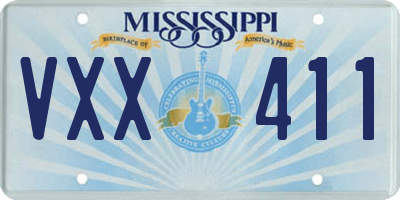 MS license plate VXX411