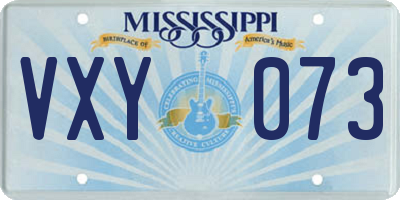 MS license plate VXY073