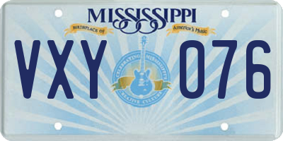 MS license plate VXY076