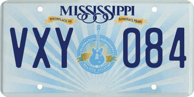 MS license plate VXY084