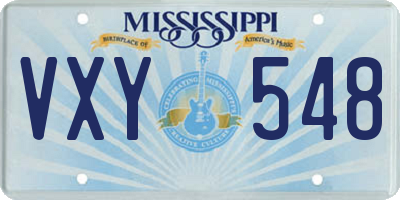 MS license plate VXY548