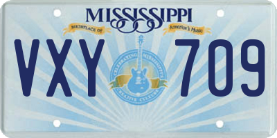 MS license plate VXY709