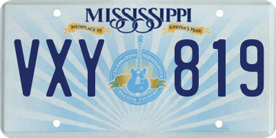 MS license plate VXY819