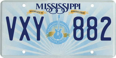 MS license plate VXY882