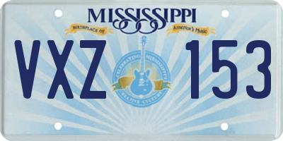 MS license plate VXZ153