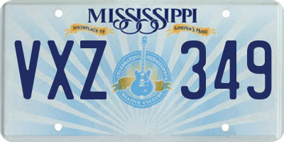 MS license plate VXZ349