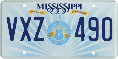 MS license plate VXZ490