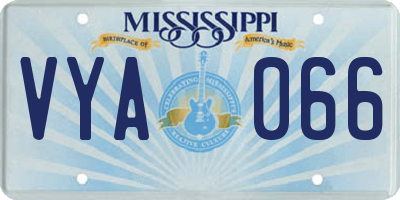 MS license plate VYA066