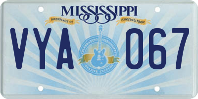 MS license plate VYA067