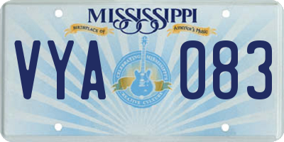 MS license plate VYA083
