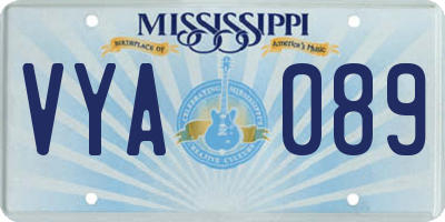 MS license plate VYA089