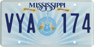 MS license plate VYA174