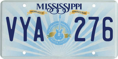 MS license plate VYA276