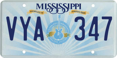 MS license plate VYA347