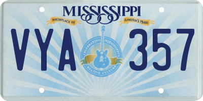 MS license plate VYA357