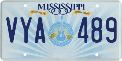 MS license plate VYA489