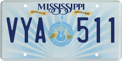 MS license plate VYA511