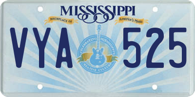 MS license plate VYA525