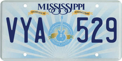MS license plate VYA529