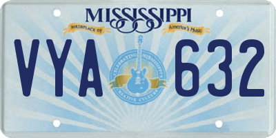 MS license plate VYA632