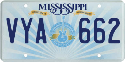 MS license plate VYA662