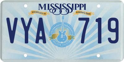 MS license plate VYA719
