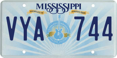 MS license plate VYA744