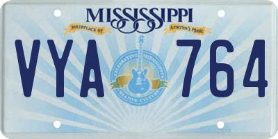 MS license plate VYA764