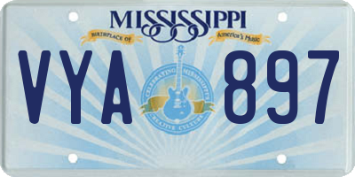 MS license plate VYA897