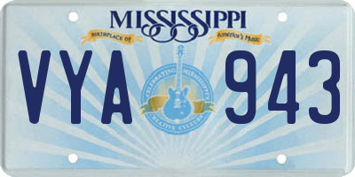MS license plate VYA943