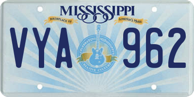 MS license plate VYA962