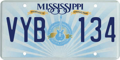 MS license plate VYB134