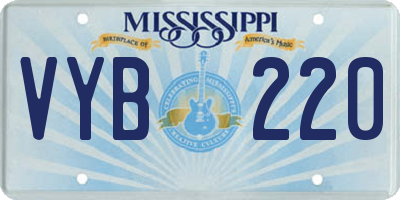 MS license plate VYB220