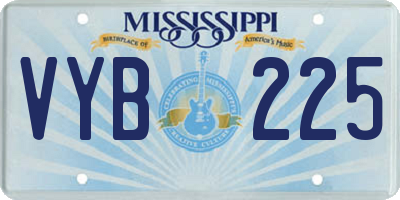MS license plate VYB225
