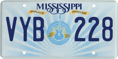 MS license plate VYB228