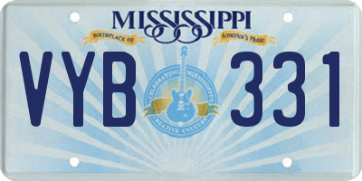 MS license plate VYB331