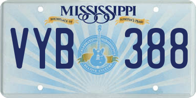 MS license plate VYB388