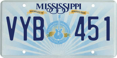 MS license plate VYB451