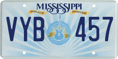 MS license plate VYB457