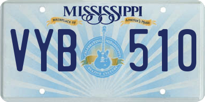 MS license plate VYB510