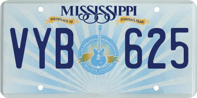 MS license plate VYB625