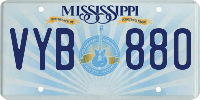 MS license plate VYB880
