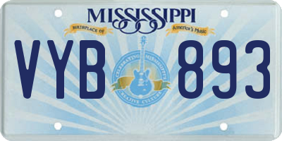 MS license plate VYB893