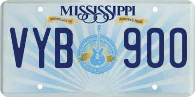 MS license plate VYB900