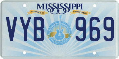 MS license plate VYB969