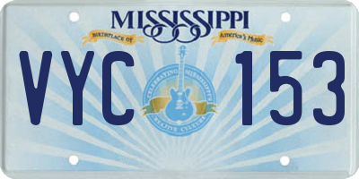 MS license plate VYC153