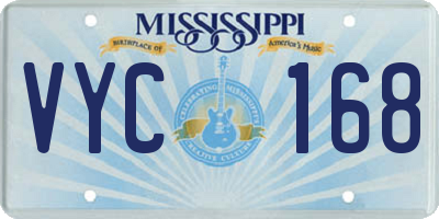 MS license plate VYC168