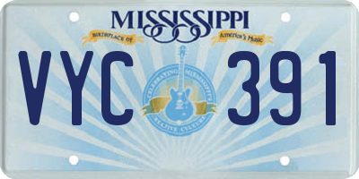 MS license plate VYC391