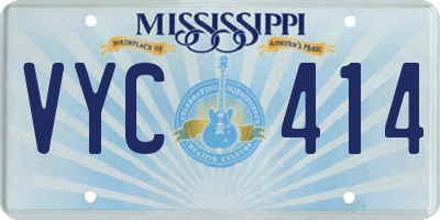 MS license plate VYC414