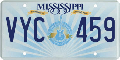 MS license plate VYC459